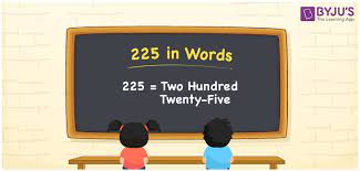 How To Write 225 In English Words