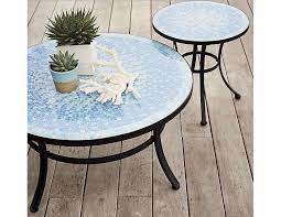 Round Mosaic Garden Table Flash S