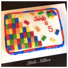 A Lego themed sheet cake | Birthday sheet cakes, Lego birthday cake, Lego  birthday party