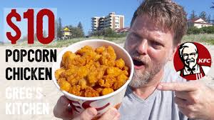 White meat chicken bites available in a variety of delicious sauces. Kfc 10 Popcorn Chicken Food Review Greg S Kitchen Youtube