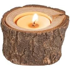9 Pack Wood Tealight Candle Holders