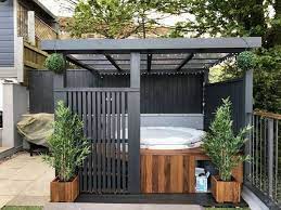 Here are several hot tub enclosures to inspire you and give ideas for your own. 35 Cozy Outdoor Hot Tub Cover Ideas You Can Try Home Design And Interior Hot Tub Backyard Hot Tub Garden Hot Tub Pergola
