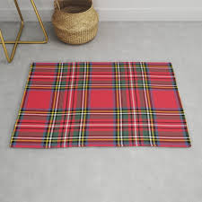 red tartan rug by marianna mills society6