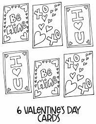 valentines cards coloring page