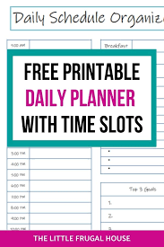 free printable daily planner with time
