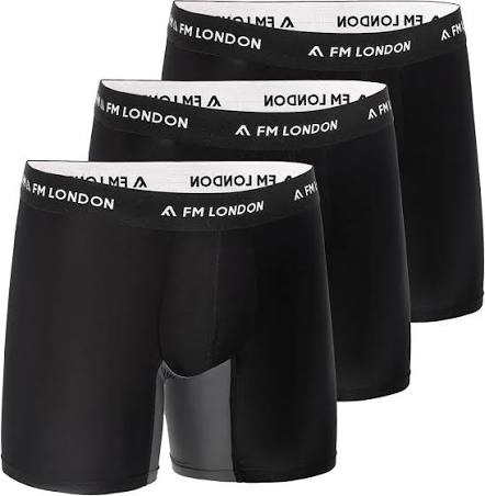 FM London 3-Pack Bamboo Boxers for Men with Anti Chafe Panels - Soft Long Leg Boxers with Contoured Pouch - Moisture Wicking, Tag Free and Breathable Men's Underwear : Amazon.co.uk: Fashion
