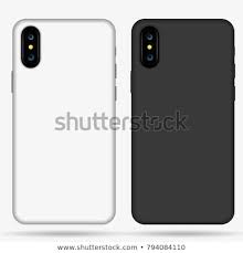 Iphone X Case Mockup Template Illustration Stock Vector Royalty