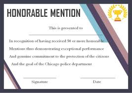 Honorable Mention Certificate 10 Free Templates Use Them
