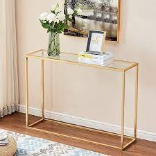 Gold Console Table Glass Sofa Tables