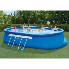 Swimming pools with organic shapes like this one are great if you try to create a simple yet interesting design for your backyard. Intex 20 X 12 X 48 Oval Frame Above Ground Swimming Pool With Filter Pump Walmart Com Walmart Com