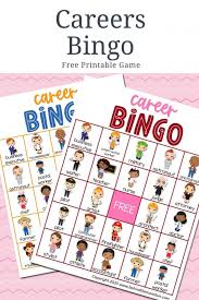 careers bingo game for kids