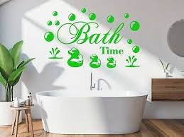 Wall Sticker Art Bath Time Quote Bubble