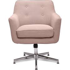 Ssline velvet office chair,modern home office chairs desk chairs with gold metal legs,adjustable swivel armchair vanity chair nice task chair for office, living room,bed room (pink). Serta Style Ashland Home Office Chair Blush Pink Twill Fabric Walmart Canada