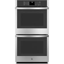 Oven height can be adjusted with 2 (5 cm) wide wood shims when needed to fit into an existing cabinet cutout opening, when cutout height exceeds. Ge 27 Built In Double Electric Wall Oven Stainless Steel Jkd3000snss Best Buy