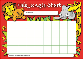 Jungle Motivational Reward Chart And Stickers Primary