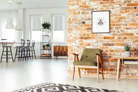 Brick Wall Design Living Room