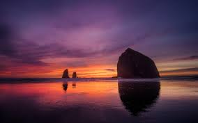 ❤ get the best sunset beach wallpaper on wallpaperset. Oregon Coast 3840 2400 Sunset Beach Purple Sky 4k Hd Wallpaper Hook