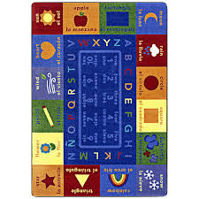 joy carpets first words 10 9 x 13 2 area rug in color multi