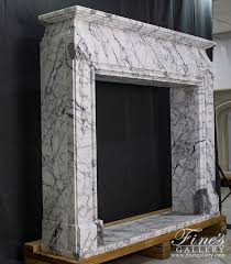Rare Italian Calacatta Marble Fireplace