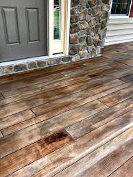 about rustic concrete wood flooring