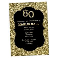 Milestone Black Gold Glitter Birthday Invitations Men Women 30th 40th 50th 60th 70th 80th