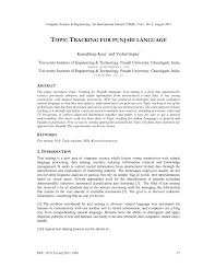 pdf topic tracking for punjabi age