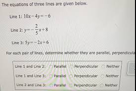 Answered The Equations Of Three Lines