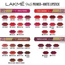 lakme lipstick 9 to 5 primer