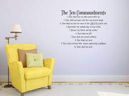 The 10 Commandments Wall Art From