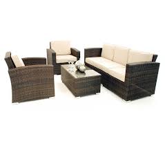 3 Seater Rattan Sofa Garden Furniture Set