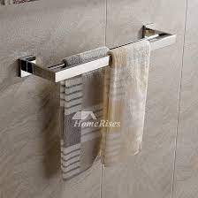 Polished Nickel Silver Modern Towel Bars