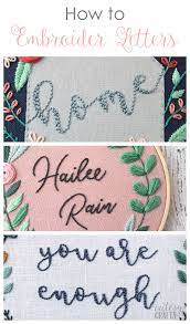 how to embroider letters by hand