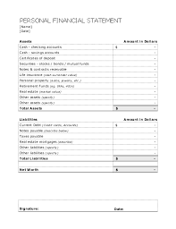 Download Personal Financial Statement