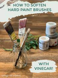 how to soften a hard paint brush