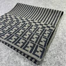 wool scarf pocket square fendi grey