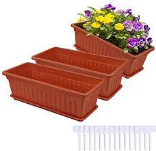 All of our window boxes are made from an architectural grade pvc material that is solid, paintable, and ships fully constructed through high end. Hopestar 3 Packs 17 Inches Window Boxes Planters Terracotta Color Plastic Flower Box Vegetable Planter For Windowsill Patio Garden With 15 Pcs Plant Labels Amazon Ae
