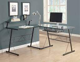 After all, they show up all the dust and fingerprints. Black Metal Corner Computer Desk With Tempered Glass The Office Furniture Depot