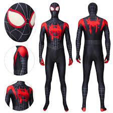 Each suit has its own style and offers a lot of different ways for players to combat bad guys on the streets of new york city. Miles Morales Suit Into The Spider Verse Black Bodysuit Oneherosuits