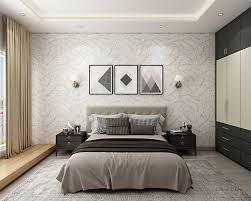 Master Bedroom Design With Light Grey