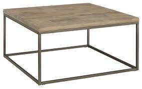 Square Wood Coffee Table With Metal