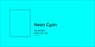 about neon cyan color codes similar