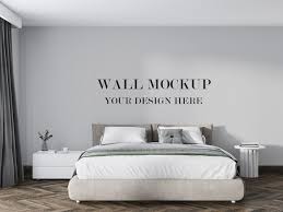 Premium Psd Simple Bedroom Empty Wall