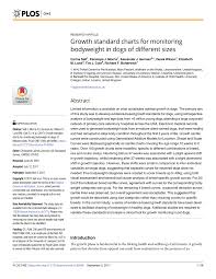 Pdf Growth Standard Charts For Monitoring Bodyweight In