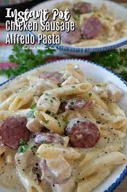 Chicken And Sausage Alfredo Pasta Recipe gambar png