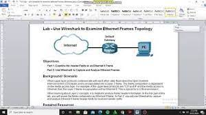 lab use wireshark to examine ethernet
