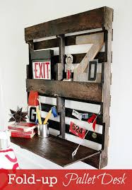 Clever use of mechanics provides… Simple Diy Fold Up Pallet Desk Thistlewood Farms