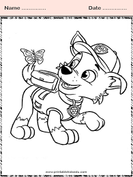 Coloring pages for children : Free Paw Patrol Coloring Pages For Kids Printablekidsedu Com
