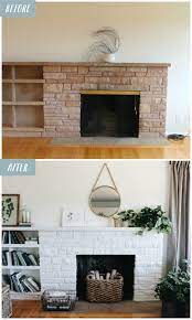 White Painted Fireplace Makeover