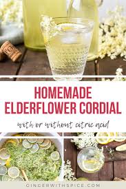 homemade elderflower cordial ginger
