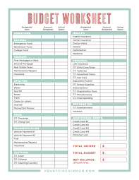 Weekly Home Budget Worksheet Printable Pdf Household Dave Ramsey